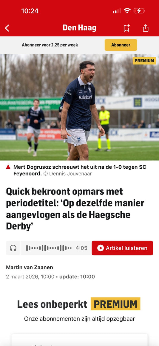 Mert wint met Quick